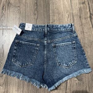 Pacsun Dark Blue High Rise Festival Shorts Size 25 New Raw Hem